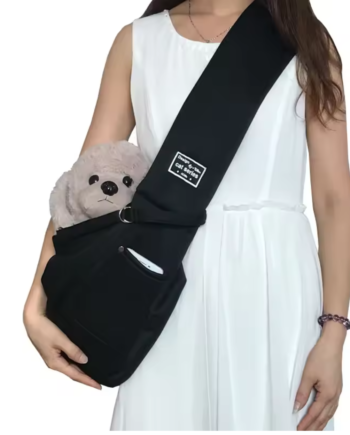 Borsa a fascia per cani gatti e conigli-Nera