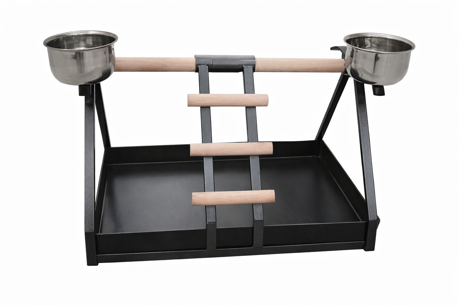 Playstand (Trespolo) in metallo nero per pappagalli da QualityZoo